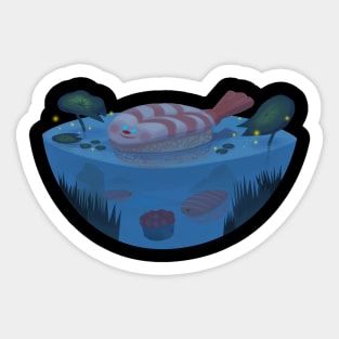 Sushi fish night Sticker